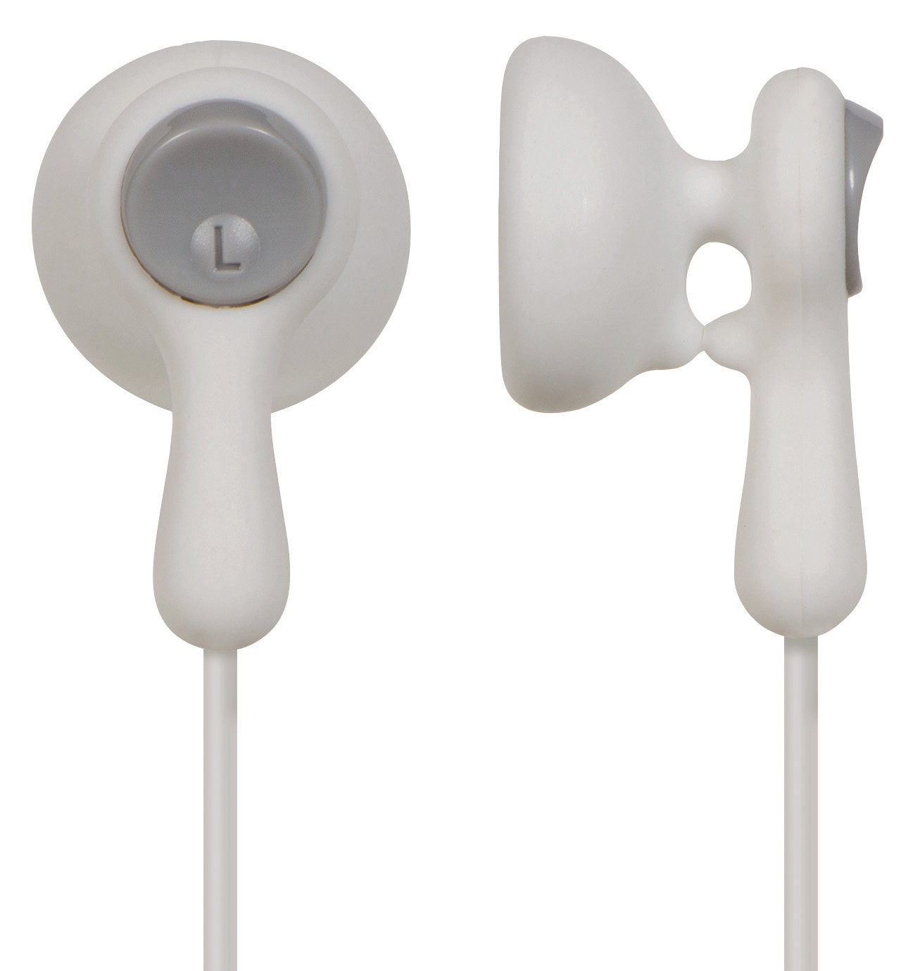 Panasonic RP-HV41E-W - Button Headphones with In-Ear Cable (Headphone Stereo Sound for Mobile, MP3/MP4, Comfortable Fit Design, 9 mm Neodymium Magnet, 105 dB Sound Pressure) White