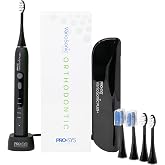 PRO-SYS&reg; VarioSonic Plus+ Orthodontic Kit Professional Electric Toothbrush, Rechargeable with Pressure Sensor and Timer, Customizable Intensity Powered Toothbrush with Travel Case