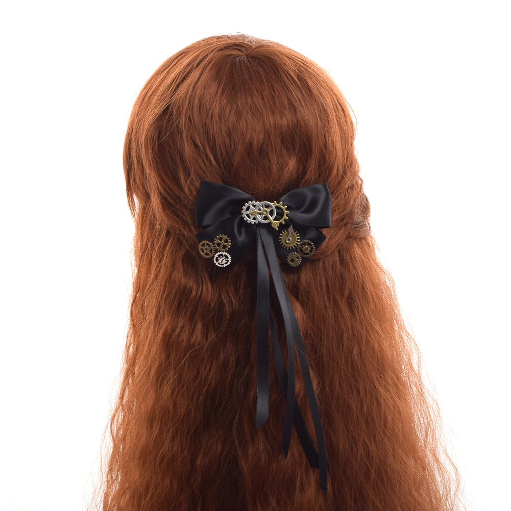 BLESSUME Steampunk Hair Clip Punk Gothic Headwear (J)