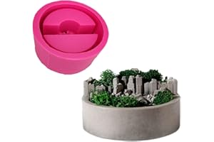 NINEXY Creative Round Planter Silicone Cement Gypsum Mold DIY Concrete Ceramic Flower Pot Mold Micro Landscape Home Garden Decor