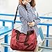 BMC Womens Khaki Gray Textured Canvas Double Top Handle Lightweight Shoulder Tote Travel Shopper Handbag