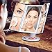 Tobbiheim Makeup Mirror with 10x / 3x / 2x Magnification, Vanity Mirror with 4 LED Tape-lights, Touch Screen, 180°Adjustable Rotation, Dual Power Supply, Cosmetic Mirror for Barthroom Bedroom (White)