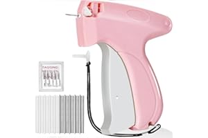 Pink Stitch Gun for Clothes - Complete Stitchy Microstitch Gun Kit with 6 Needles & 1000 Fasteners