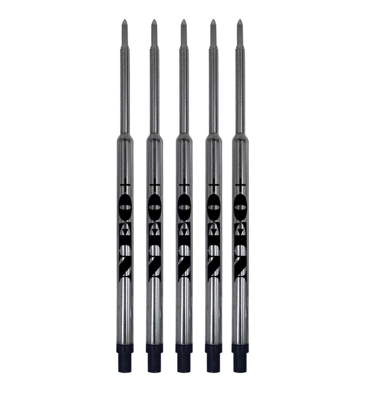 UK Seller! Sets of Pen Refills Compatible with Waterman Ballpoint Pens. Medium Point Ballpoint Soft Roll Refills (Set of 5 Black Ink)