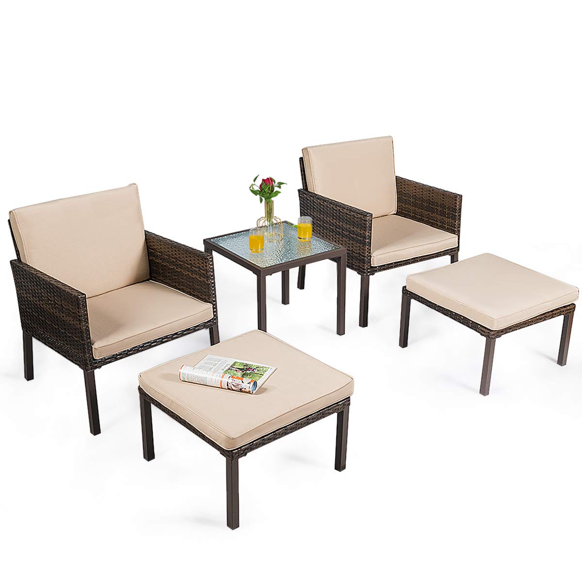 CHEAP Tangkula 5-Piece Patio Sofa Sets, Outdoor Furniture ...
