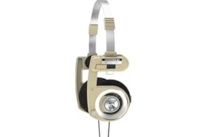 Koss Porta Pro Limited Edition On-Ear Headphones, in-Line Microphone, Volume Control and Touch Remote Control, Retro Style, Includes Hard Carry Case, Wired with 3.5mm Plug, Rhythm Beige