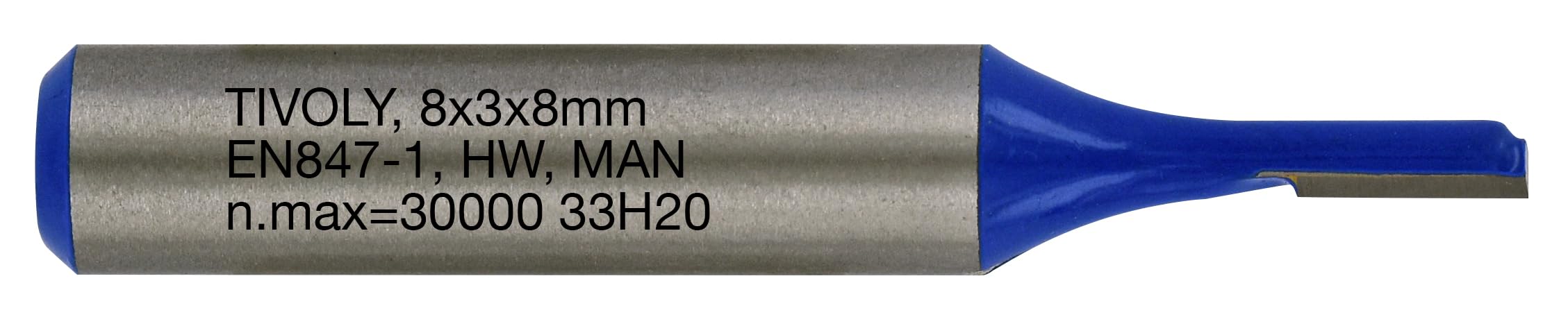 Tivoly XT60642067831 Straight Router Bits | 2 Diamond Cut Cutters Diameter 3 mm, Blue