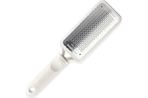 Microplane Colossal Foot File Scraper - The Original Stainless Steel Foot Rasp, Dead Skin/Callus Remover for Feet, Gentle Foot Scrubber, Pedicure Tools for Salon-Quality Foot Care, White