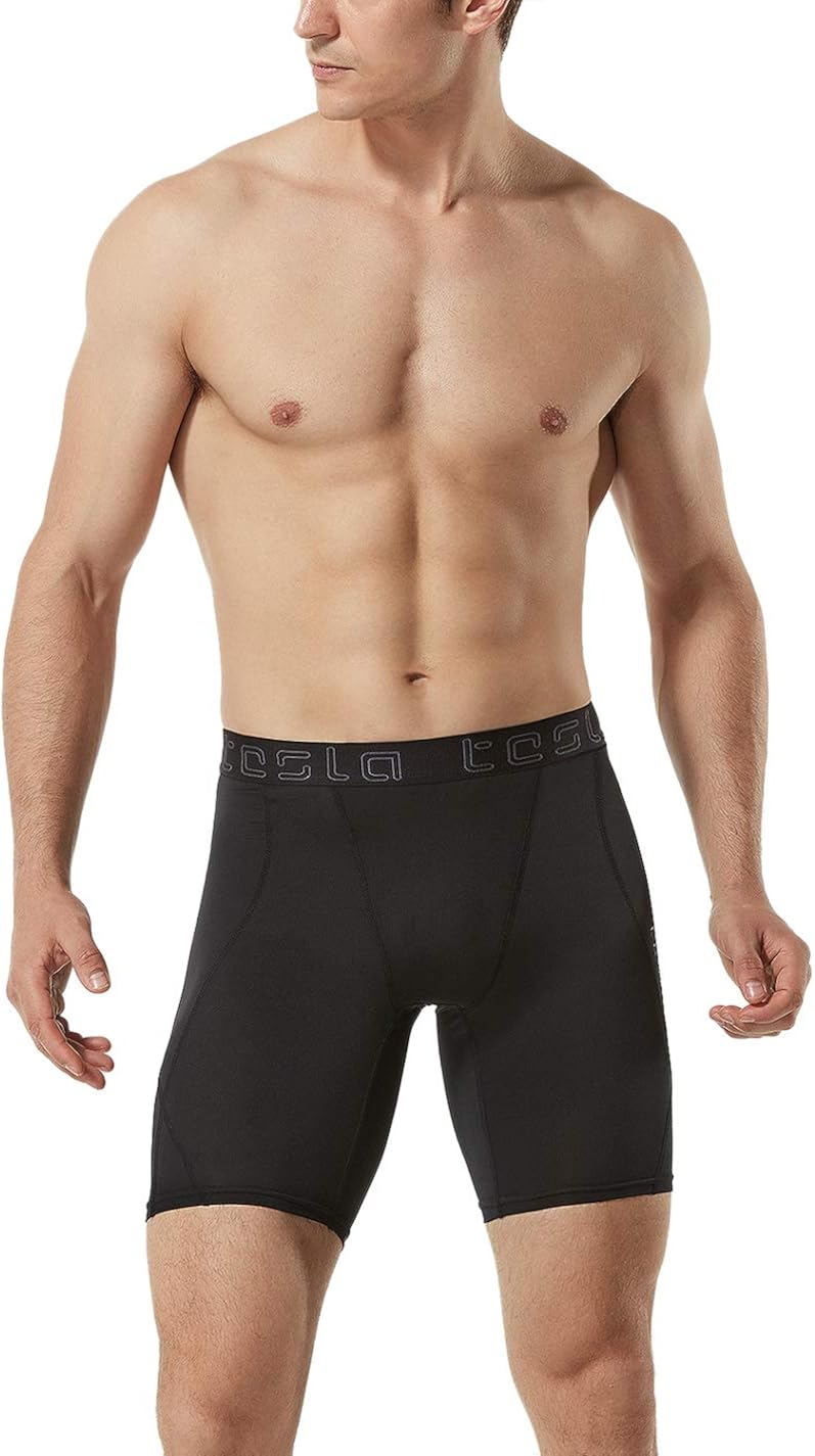 TSLA 1, 2 or 3 Pack Men's Athletic Compression Shorts, Sports Performance Active Cool Dry Running Tights : Clothing
