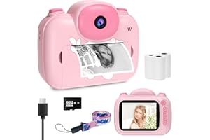 YOSATOO Kids Camera Instant Print 3.5 Inch, Instant Print Camera for Kids Pint Photos, Kid Digital Print Cameras Instantly, Toddler Toys Cameras for 3-12 Years Old Girls Birthday