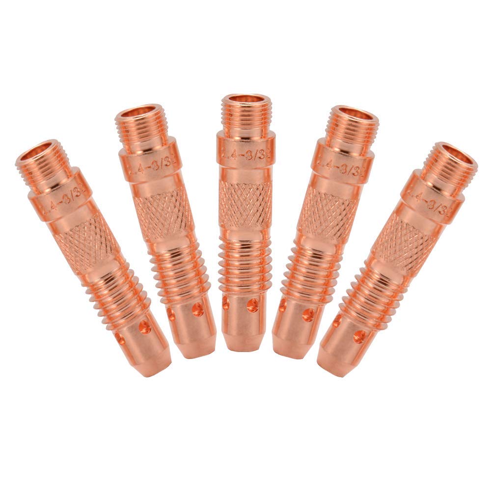 5PCS 10N32 3/32" 2.4mm Collet Body for Tig Welding Torch WP17 WP18 WP26