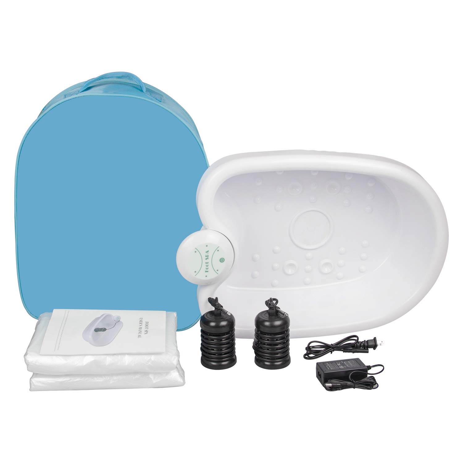 Ionic Detox Foot Bath - Detox Foot Spa, Ionic Foot Bath Detox Machine Chi Cleanse with Tub Basin for Holiday Travel Home Use Salon Beauty Club or As Gift with Blue Bag: Beauty