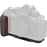 SmallRig Z f Wooden Handgrip, L-Shape Grip Holder for Nikon Z f Camera, Retro-Style Side Handle with 1/4"-20 Threaded Hole, Cold Shoe, Quick Release Plate for Arca, Black