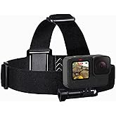 Sametop Head Strap Mount Compatible with GoPro Hero 13, 12, 11, 10, 9, 8, Hero 7 Black, 7 Silver, 7 White, Hero 6, 5, 4, Sess