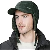 Jeff & Aimy Unisex Winter Earflap Trapper Hunting Ski Hat Baseball Cap 54-62CM