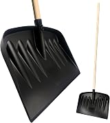 TDBS Snow Shovel Heavy Duty 44cm Plastic Head 120cm Wooden Handle view 1
