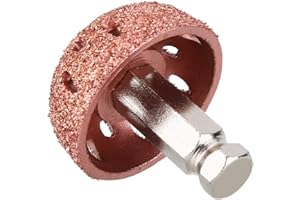 Joyzan Tire Buffer Wheel, Auto Grinder Buffing Grinding Head Patch Roller 38mm Grit Coarse 70 Grid Tungsten Alloy Pneumatic Bowl Type Repair Rotary Speed Tools Linking Rod Truck Interior Abrasiveness