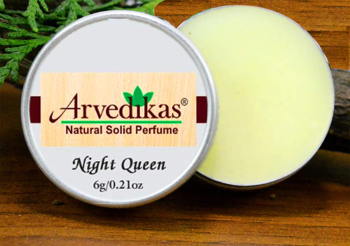 Arvedikas Exotic Night Queen Natural Solid Perfume For Women/Girls/Refreshing Scent/Pocket Size Travel Compact Cologne/Long-Lasting/Body Parfum/Special Unique Gift for Her (6gm)