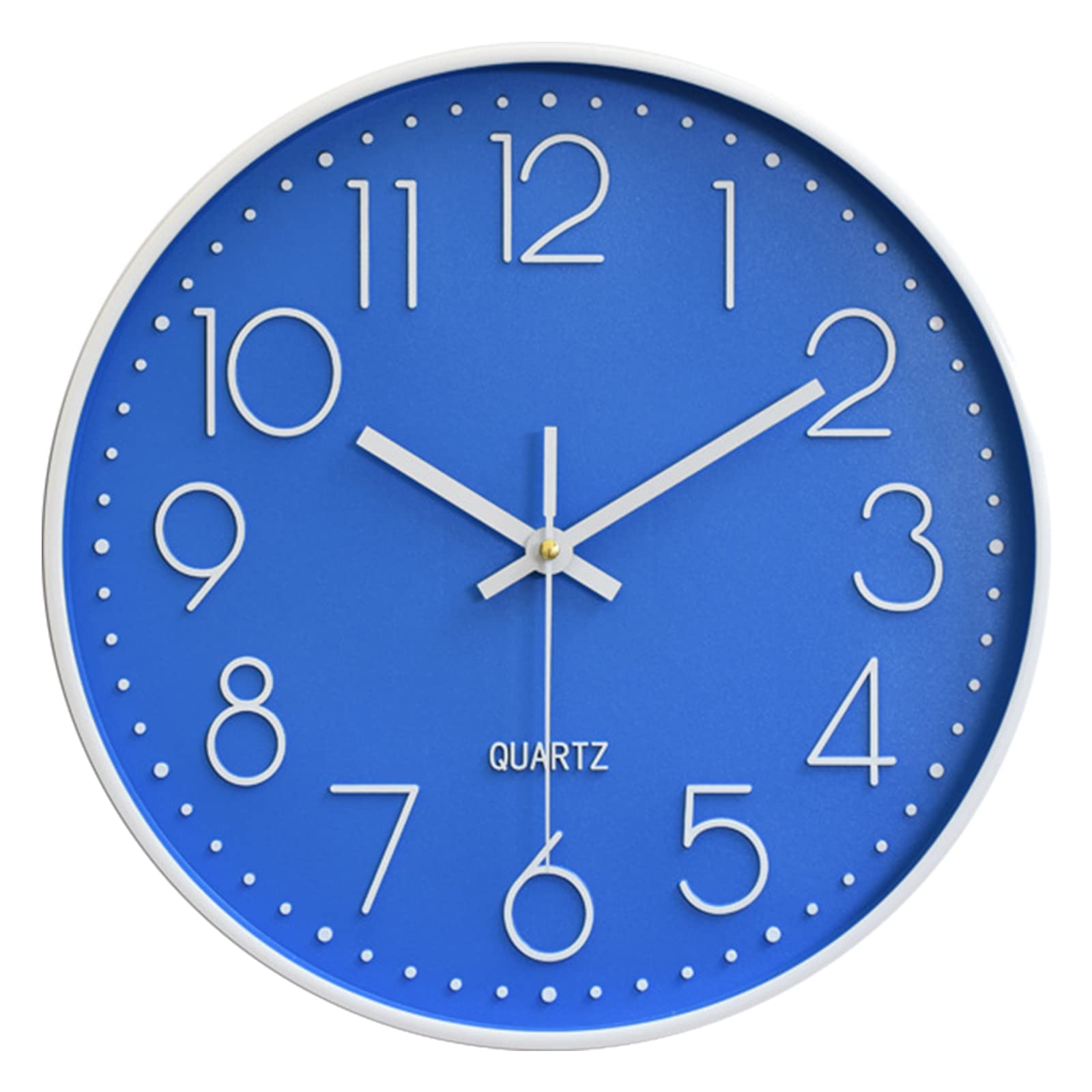Photo 1 of Preciser Large Digital Wall Clock 12 Inch Simple Silent Wall Clocks Decorative Clock for Bathroom, Living Room, Kitchen, Classroom, Office Easy to Read - Blue