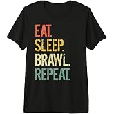 Eat Sleep Brawl Repeat Stars Funny Video Gamer Gaming Premium Tri-blend T-Shirt