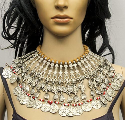 BANJARA INDIA TRADITIONAL PENDANT GYPSY ETHNIC CHOKER KUCHI TRIBAL RARE HANDMADE NECKLACE