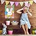WATINC 2Pcs Happy Easter Garden Flag and Double Sided Welcome House Flag with Rabbit and Eggs, Indoor Polyester Party Decor Flags for Celebration, Festival Home Outdoor Flag Garden 12.4 x 18.5 Inch