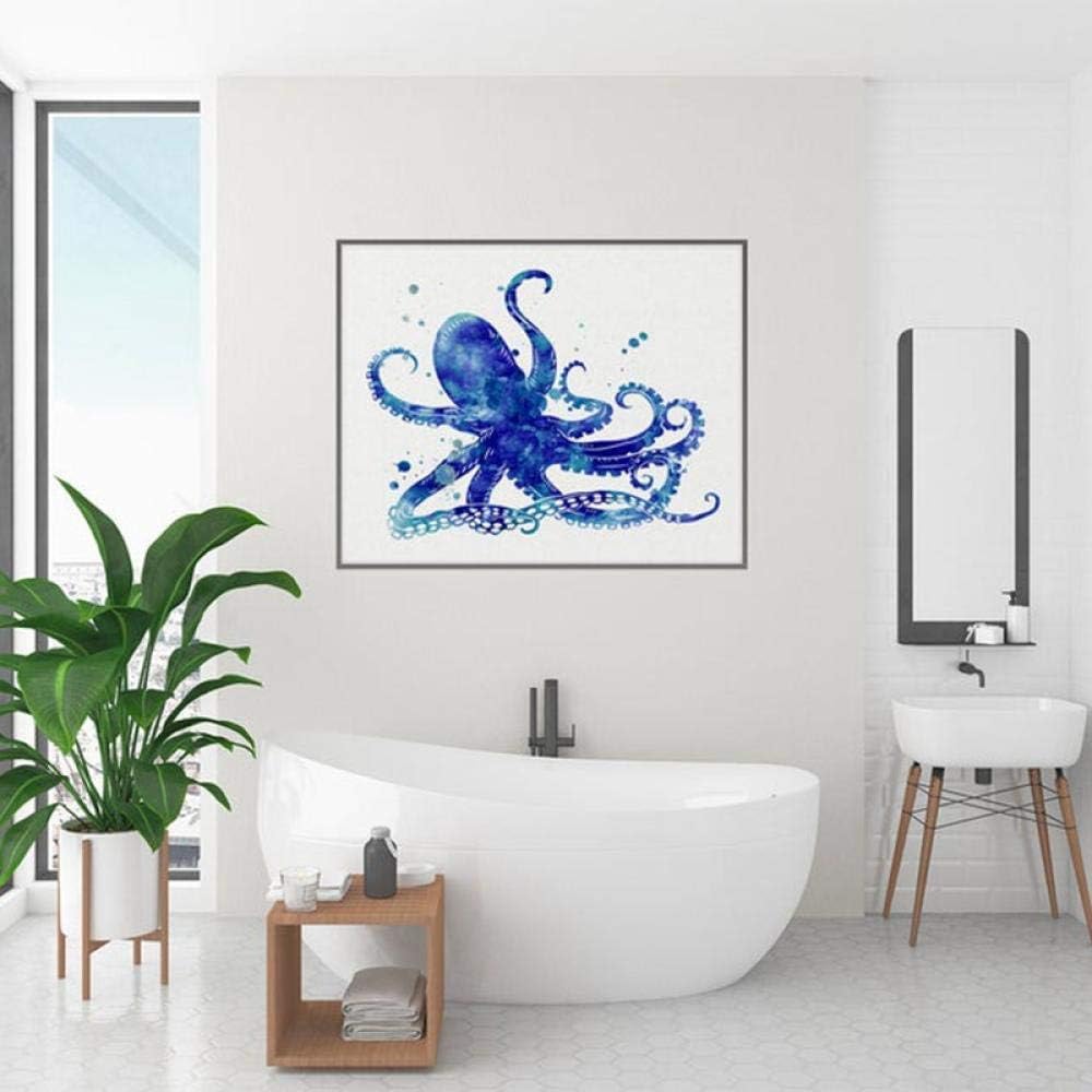 Juabc Tentáculos de Pulpo Imprimir Acuarela náutica Pared Arte Pintura