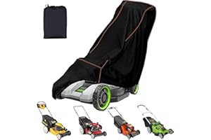 QYMOTO Lawn Mower Cover Walk Behind Mower Cover,Push Lawn Mower Cover 420D Waterproof HeavyDuty Universal Fit for Greenworks,