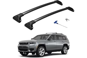 HmmtyRack 300lbs Roof Rack Cross Bars Compatible with 2021-2026 Jeep Grand Cherokee L 3-Row & 2022-2026 Cherokee WL 2-Row, Aluminum Lockable Roof Rails Crossbar for Rooftop Cargo Kayak Snowboard