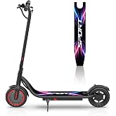 Electric Scooter Adults, 350W Motor, 15 Miles Max Range | 19MPH Top Speed, 8.5" Solid Tires, Dual Braking System &amp; One-Tap Start with Key Ignition