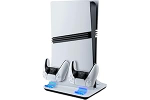 Mcbazel PS5 Cooling Stand with Controller Charger – Compatible with PS5/PS5 Slim/PS5 Pro – Adjustable Fan Speed, Stable Anti-