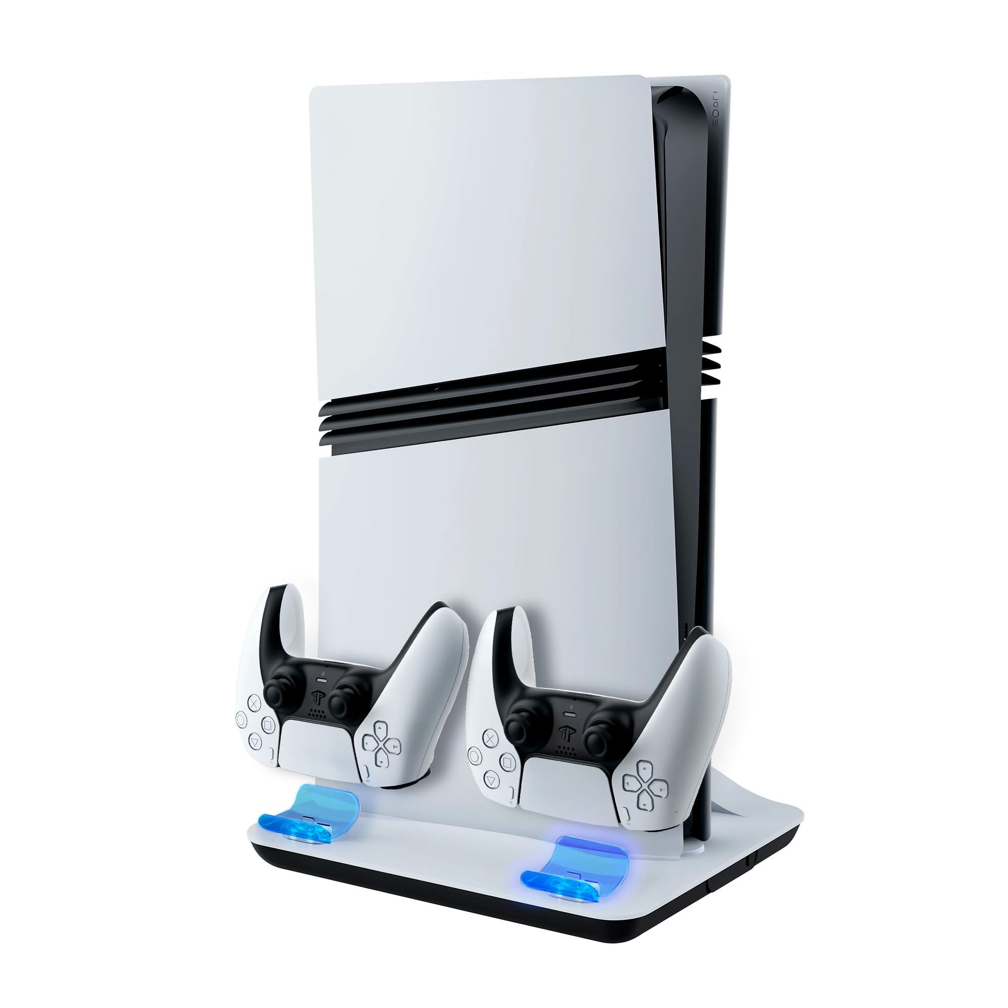 Mcbazel Cooling Station for PS5/Slim/Pro Disc & Digital Console, Vertical Stand Charging Dock with Dual Controller Charger for PlayStation 5, PS5 Accessories Kit with 3 Level Fan