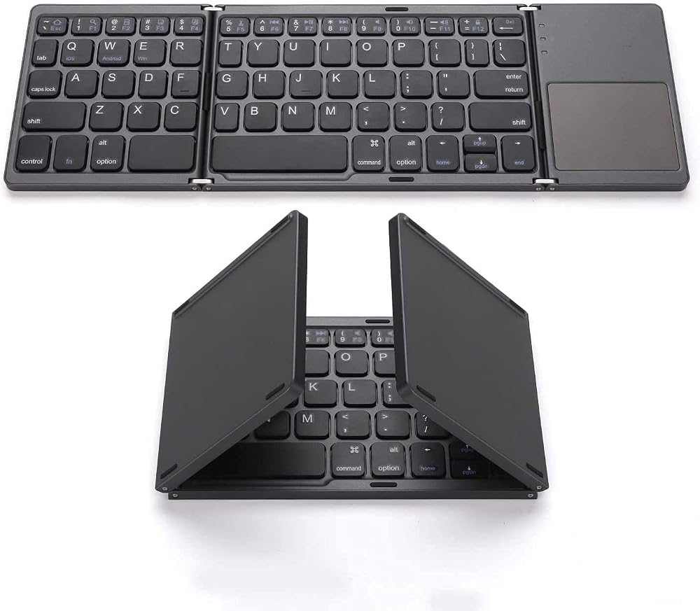 Zedo Foldable Bluetooth Keyboard Pocket Size Mini with Touchpad for Android