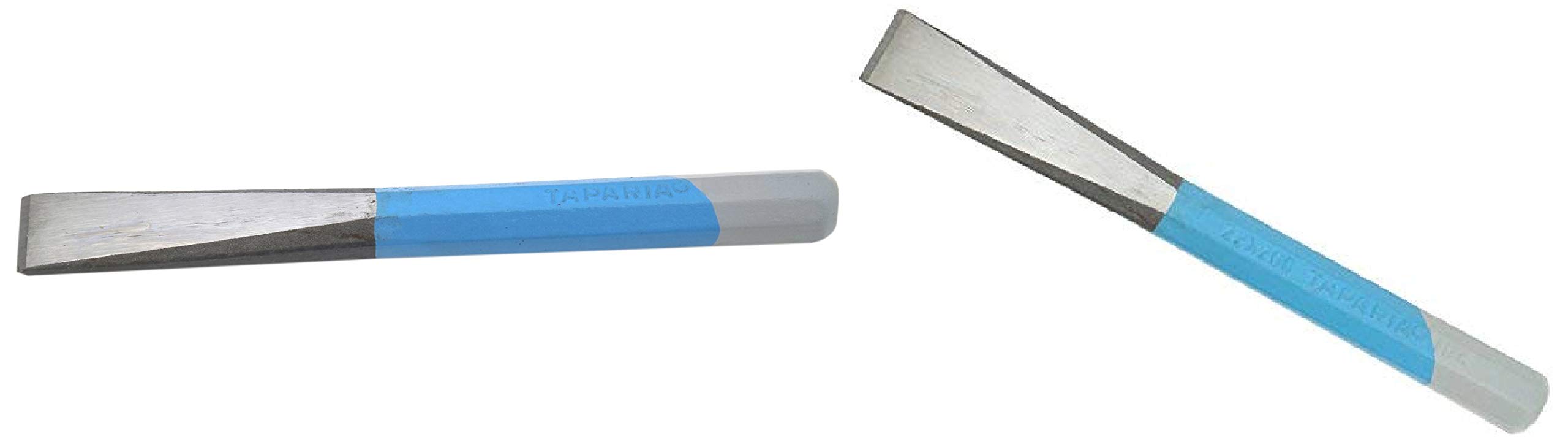Taparia 104 Steel (22mm) Cutting Edge Octogonal Chisel (Blue and Silver) & 102 Steel (16mm) Cutting Edge Octogonal Chisel (Blue and Silver) Combo