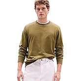 TOMMY HILFIGER Men's Solid Crewneck Sweatshirt, UnfrmOlive, S