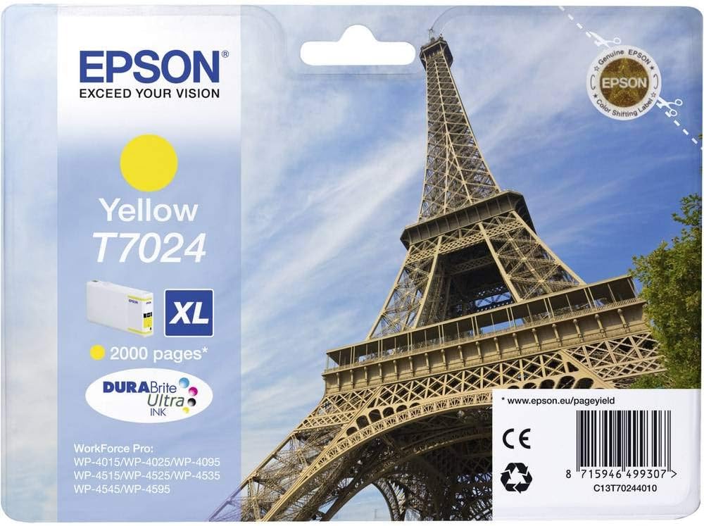 Epson T7024 Eiffel Yellow XL High Yield DuraBrite Ultra Ink Cartridge