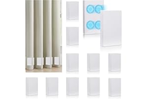 DDEETODU 20 Pcs Outdoor Curtain Weights, 10 Pairs Curtain Weights Heavy Outdoor, Weights for Outdoor Curtains, Plastic Wrapped Waterproof Curtain Magnets for Curtain Tablecloth Flags Shower Curtains (White)