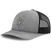 Richardson Mesh Cap Hat Embroidered Science Symbol Lab Nuclear Embroidery Trucker Hats for Men & Women