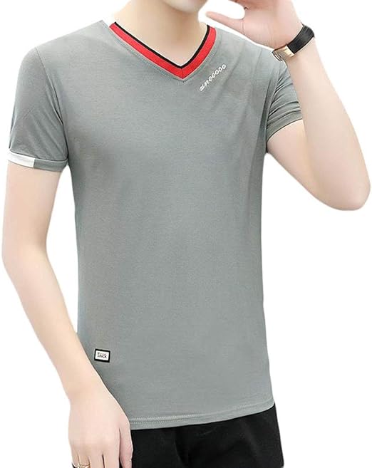 Amazon Beibang バイバン メンズ Tシャツ 半袖 Vネック カットソー 夏服 ティーシャツ 綿 カジュアル 無地 トップス スポーツ おしゃれ 白tシャツ 大きいサイズ Tシャツ カットソー 通販