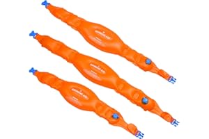 3 Pack Inflatable Swim Belts, Portable Pool Float for Kids Adults, Swimming Training Waist Belt Swim Flotation Belt Buoyancy 