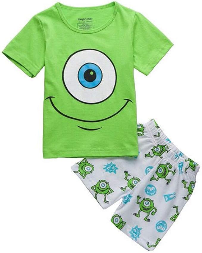 GDClothes Monsters, Inc Pajamas 100 Cotton Sleepwear Kids