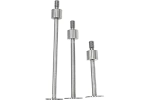 SUXING Flat Contact Points for Dial Indicator Depth Gauge 0.4mm Thickness 8mm Diameter M2.5 Thread (A Set)