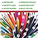 Colored Pencils + Coloring Books , Premium Assorted Oil Based coloring Pencils Set (36 Unique Color) with Thick Cores for Kids & Adults Artwork Coloring, Drawing ,Sketching , Painting