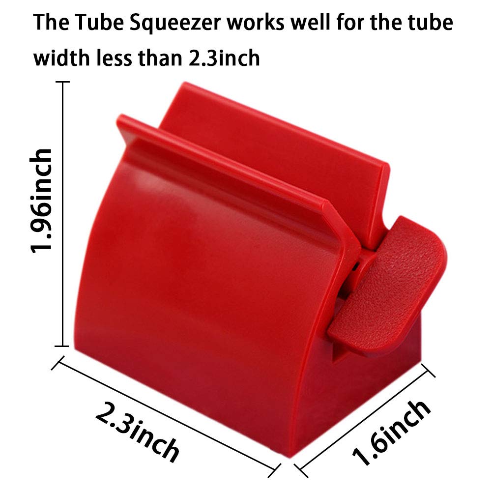 Johouse Toothpaste Squeezer, Set of 4 Rolling Toothpaste Tube Squeezers Toothpaste Tube Holder Multifunction Manual Rotate Toothpaste Dispenser Tube Squeezer Tool Stand for Bathroom