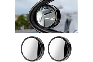 TSUGAMI 2PCS Car Blind Spot Mirrors, 360°Rotate Round HD Glass Adjustable Stick-On Vehicle Side Rearview Blindspot Convex Mir