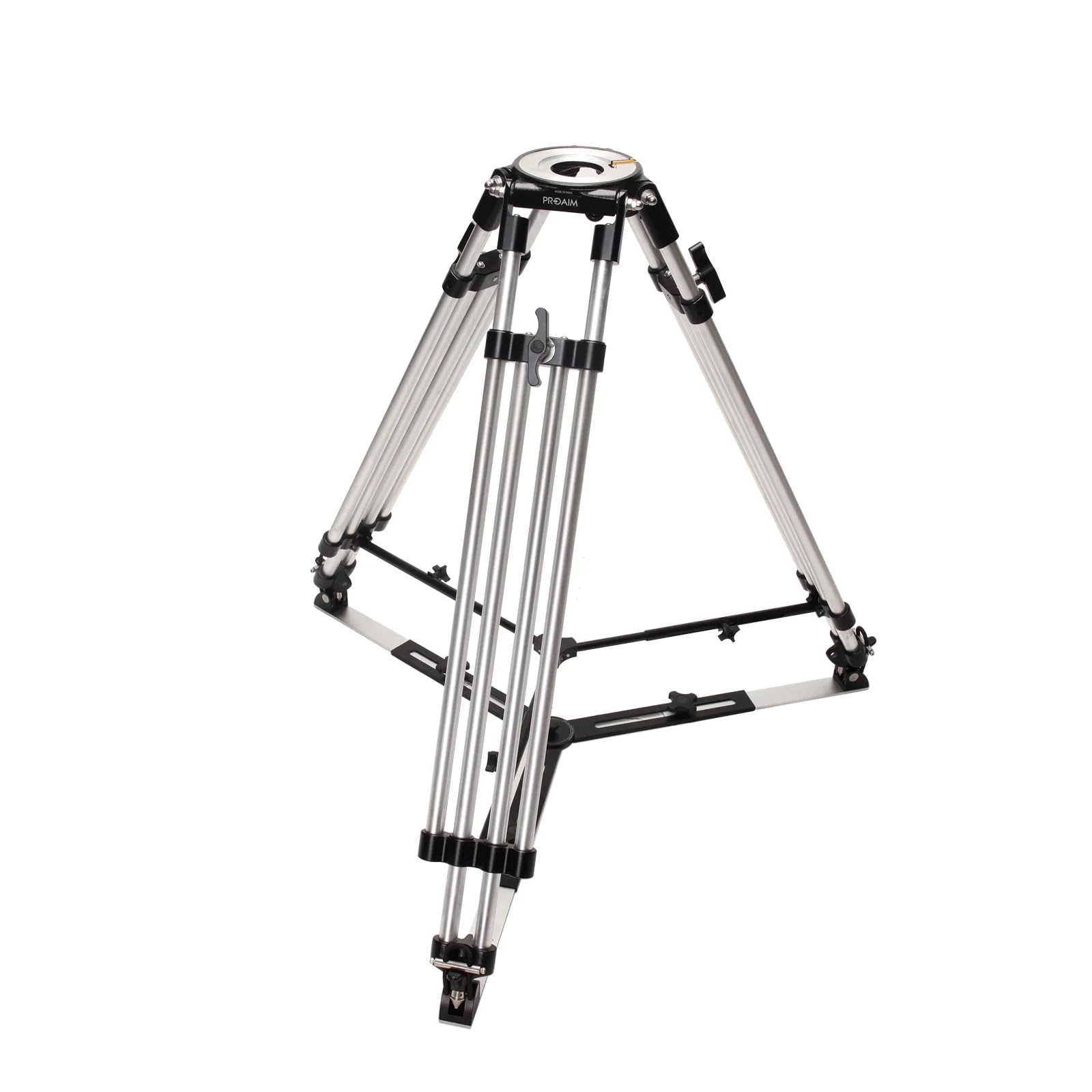 PROAIM Mitchell Heavy-duty Camera Tripod Stand with Spreader. Twin-Spiked Feet, Aluminum Legs. Height 35-66". 250kg/551lb Payload (P-MTCL-STD)