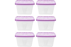 SHOWERORO 6pcs Moisture Absorbers Holder Dehumidifier Refillable Moisture Absorber Bucket Empty Case Purple