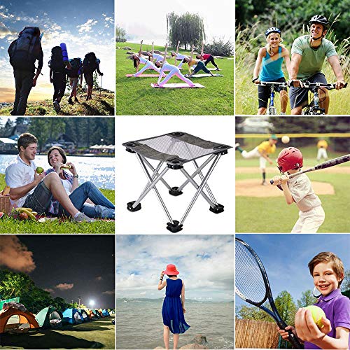 2pack of Folding Camping Stool,Portable Fishing Stool&Chair, Lightweight 1.2lbs Outdoor Slacker Chair for Backpacking, Hiking, BBQ, Picnic, Travel. 330lbs Capacity with Carry Bag