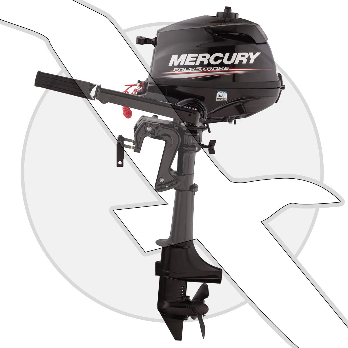 Mercury 2.5 HP 4 Stroke Outboard Motor Tiller 15" Shaft Boat Engine Buy Online in UAE