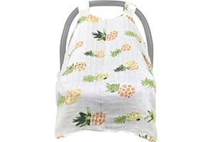 Baby Car Seat Cover Breathable Muslin Canopy Nursing for Infant Boys Girls
